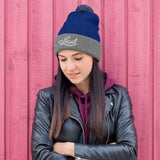 Blue/ Grey 615 Local Pom-Pom Beanie