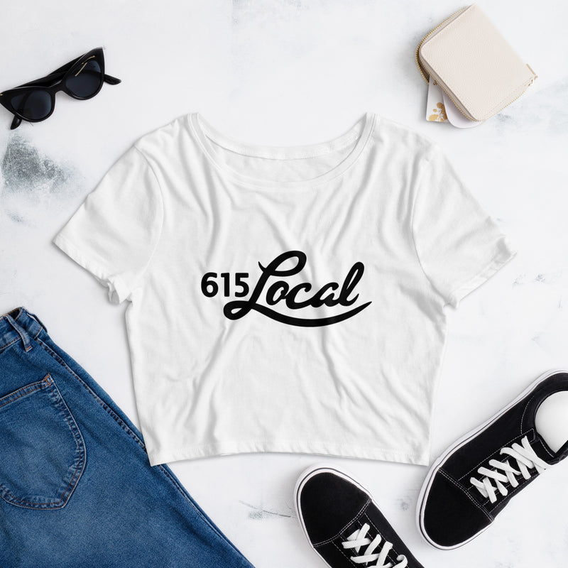 White 615 Local Women’s Crop Tee