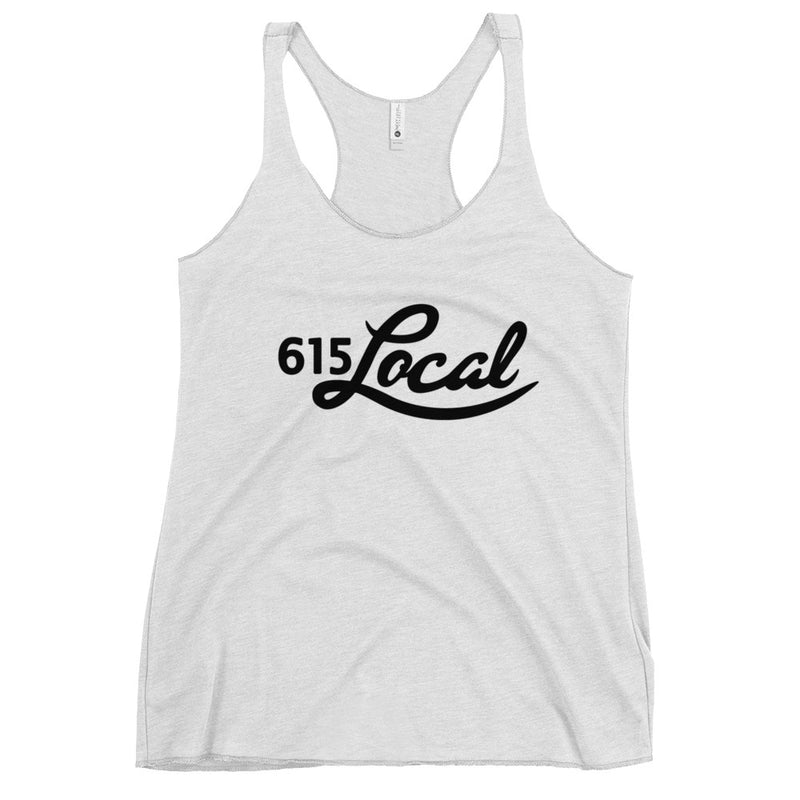 White 615 Local Women's Racerback Tank