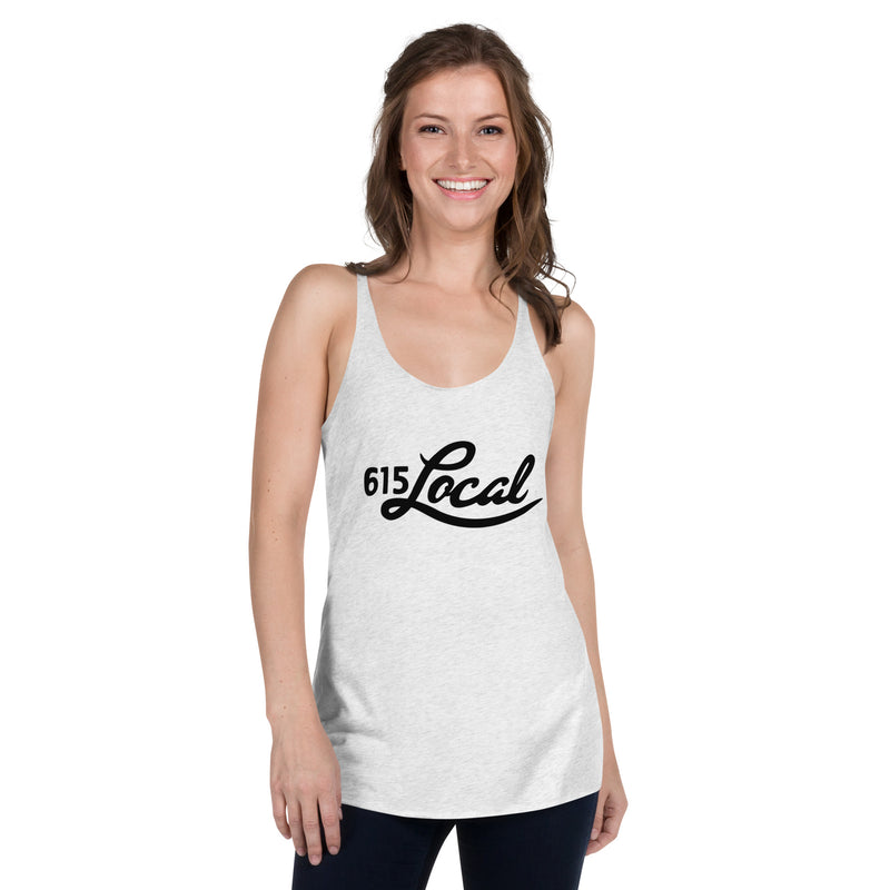 White 615 Local Women's Racerback Tank