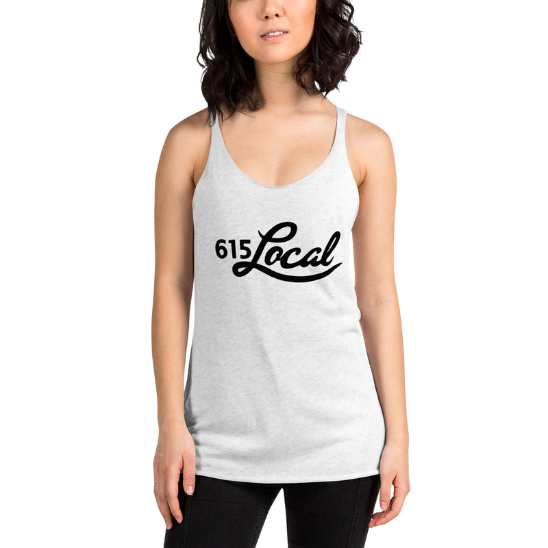 White 615 Local Women's Racerback Tank