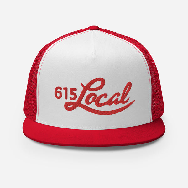 Red 615 Local Trucker Cap