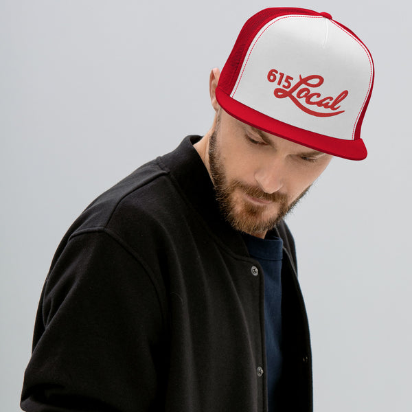 Red 615 Local Trucker Cap