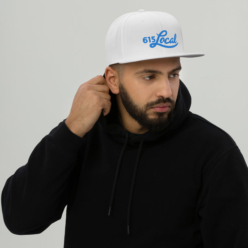 615 Local-Titan Up White Snapback Hat