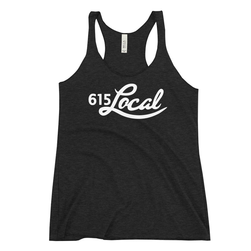 White 615 Local Women's Racerback Tank