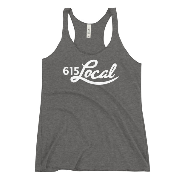 White 615 Local Women's Racerback Tank
