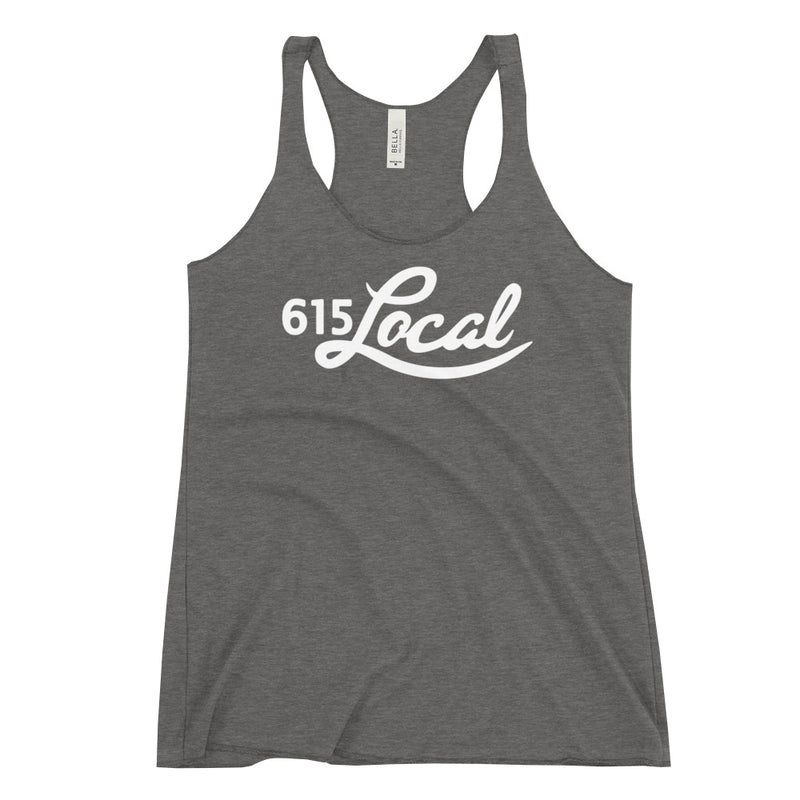 White 615 Local Women's Racerback Tank